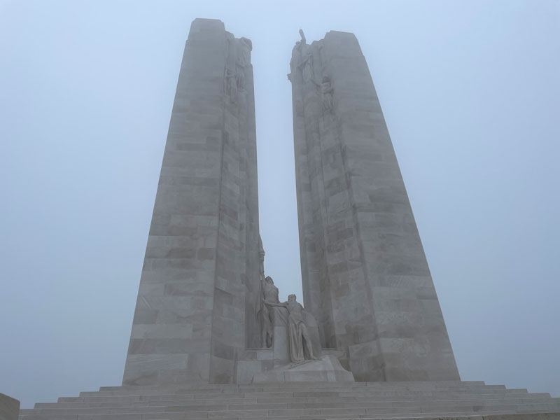 Canadian National Vimy Memorial bezoeken tijdens kerst Noord-Frankrijk