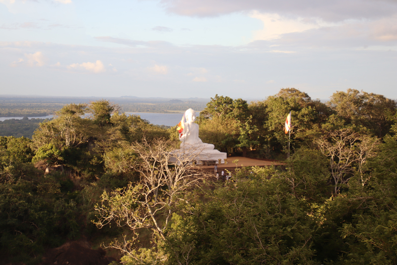 Onze foto’s van Sri Lanka op een rij anuradhapura uitzicht minhatale beeld